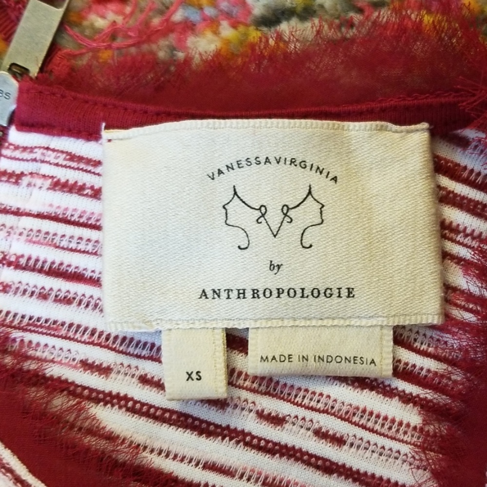 Anthro Berry Striped Sleeveless Top - Picture 4 of 7